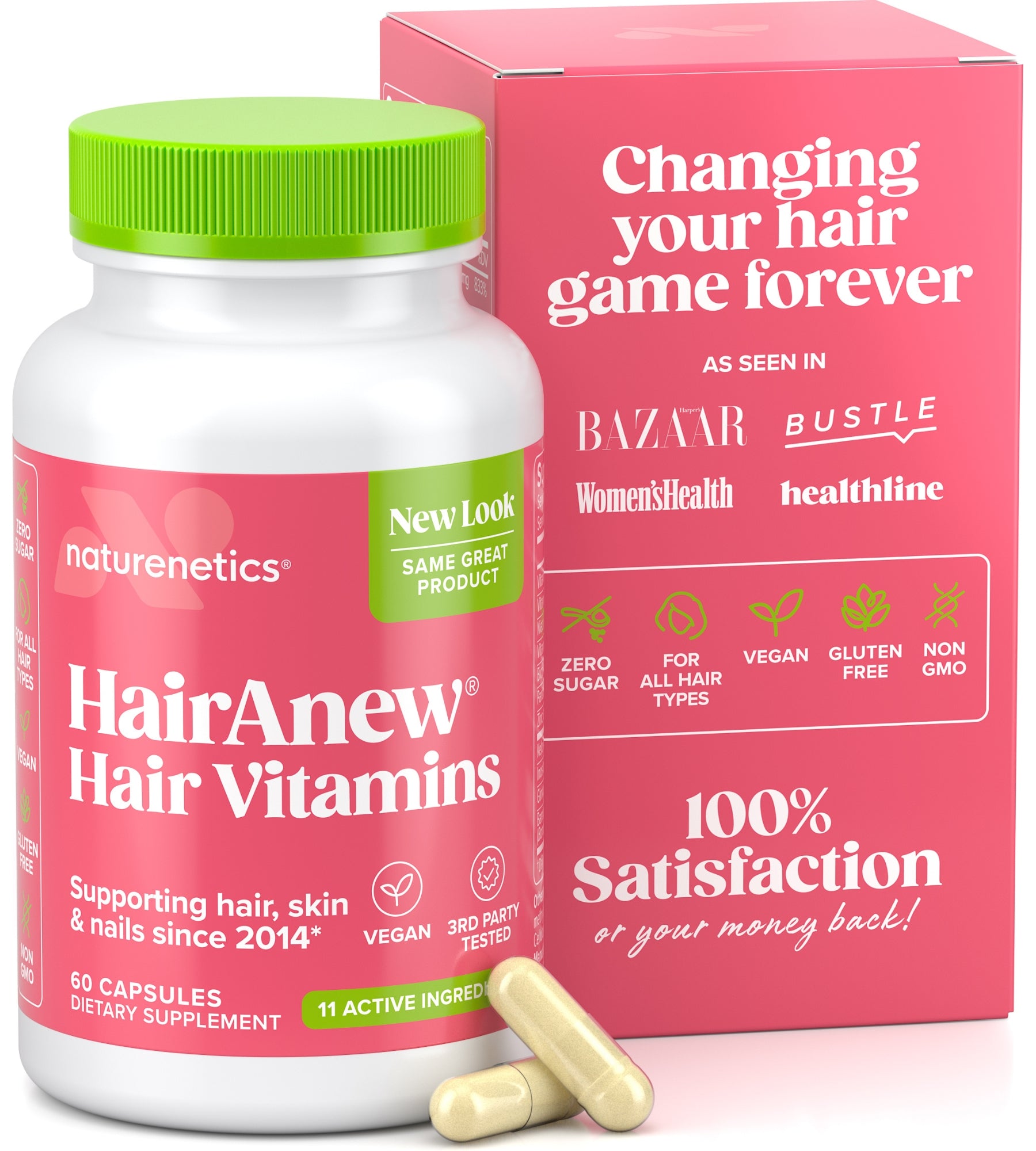 Naturenetics HairAnew Hair Vitamins with Biotin